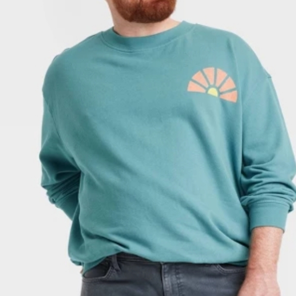 Goodfellow & Co Men's Teal Crewneck SweaterT4